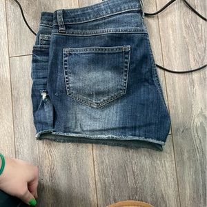 Denim cut off shorts